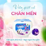 viên giặt xả chăn ga