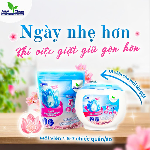 Giặt giũ trở nên nhẹ nhàng hơn khi mọi thao tác được gói gọn trong một viên, không cần chai lọ hay đong đo rườm rà