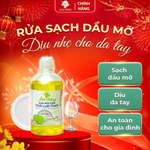 Nước rửa chén hữu cơ Ánh Hồng - Chiết xuất từ Chanh tự nhiên (500ml)