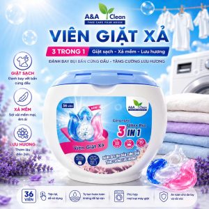 Viên giặt xả hạt lưu hương cho quần/áo A&A Clean - Mang tiện lợi đến gia đình Việt